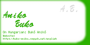 aniko buko business card